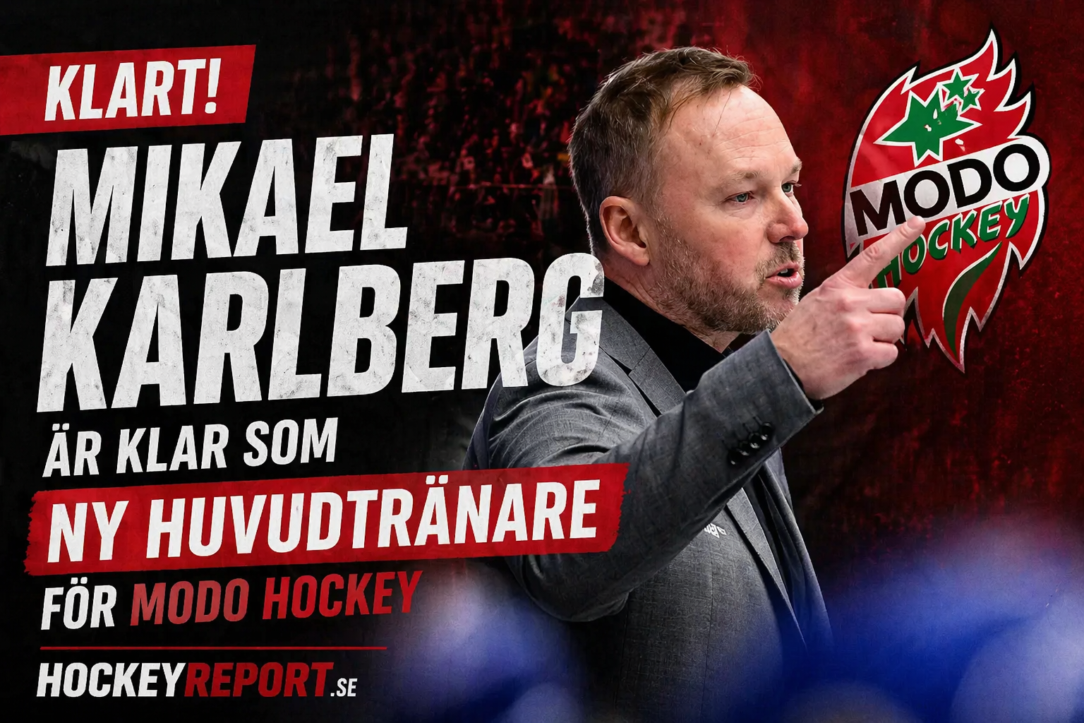 KLART: Mikael Karlberg ny huvudtränare i MoDo Hockey
